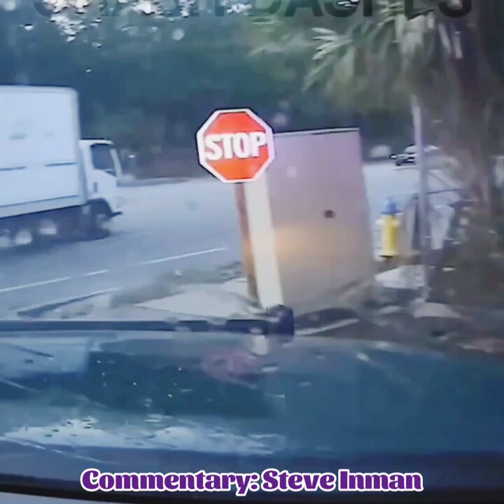 Thug goes for a bumpy ride.