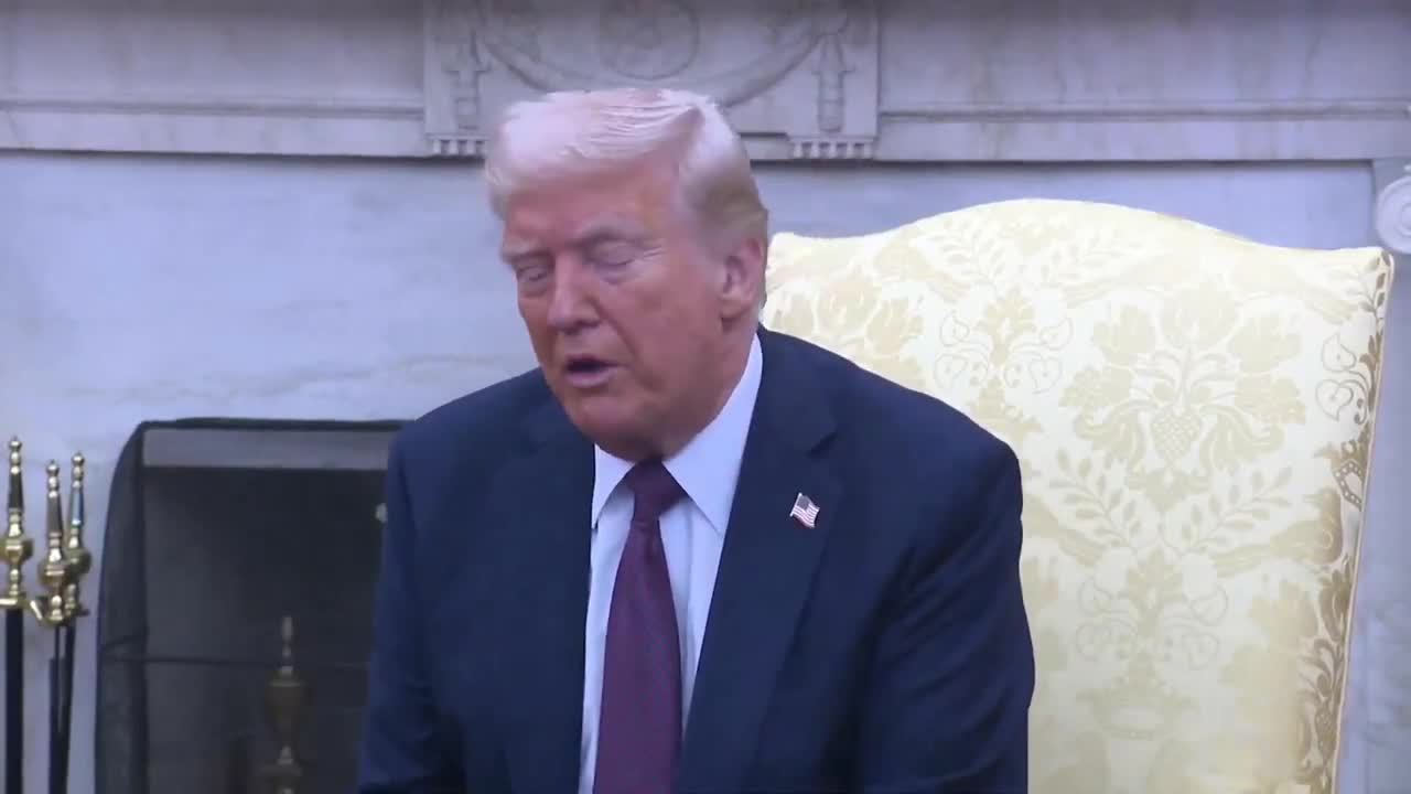 President Donald Trump on a potential Russia/Ukraine peace deal: “Trust and verify, let's call it that... You never know what you're getting... I have confidence that if we make a deal, it...