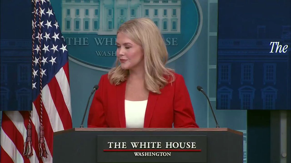 White House Press Secretary Karoline Leavitt: “It's a very simple idea... All this administration is asking, president Trump is asking, is for federal workers who live off of the American ...