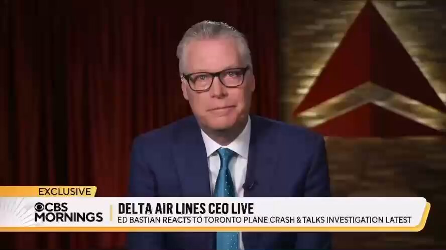 Delta CEO Ed Bastian leaves CBS's Gayle King in a state of shock after he defends the Trump administration's planned changes to the FAA:  \"The cuts do not affect us. I've bee...