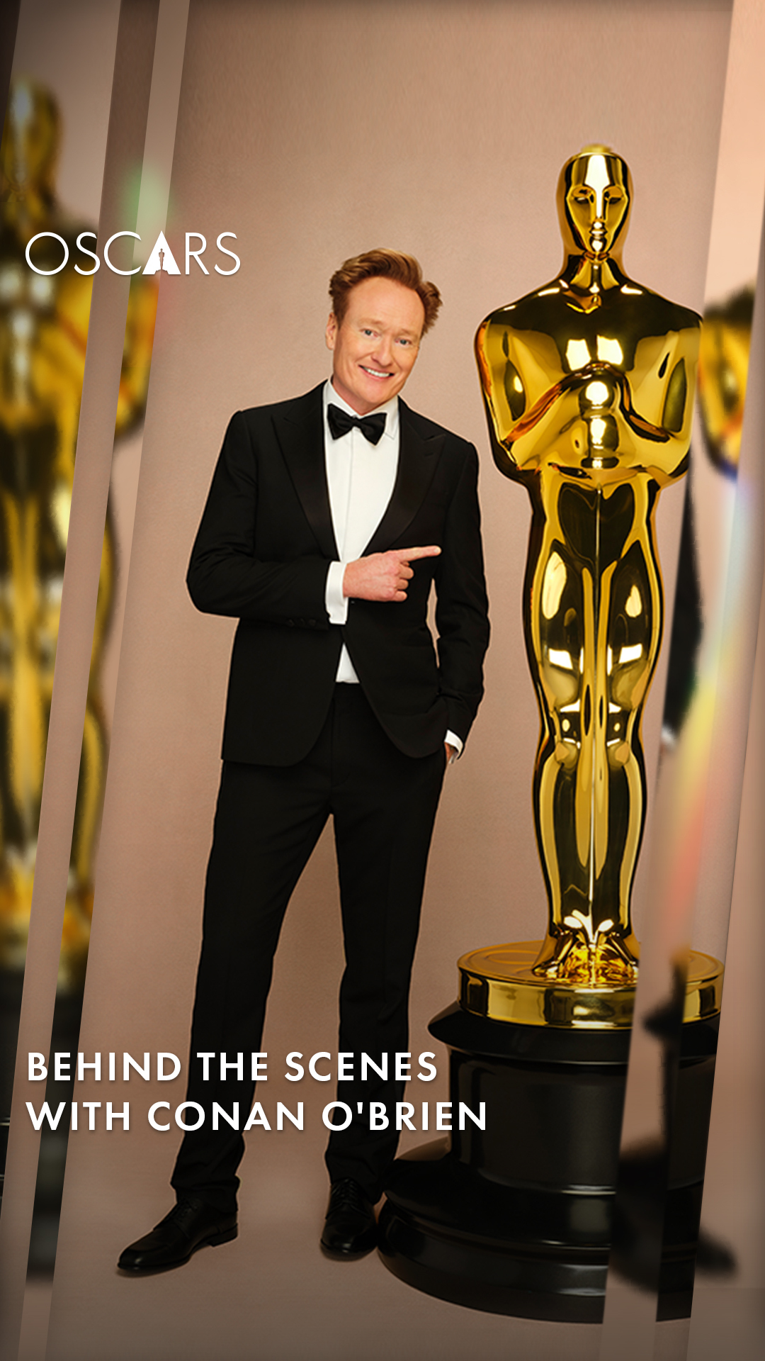 .@TheAcademy gives us a behind-the-scenes look at host @ConanOBrien on #Oscars promo day