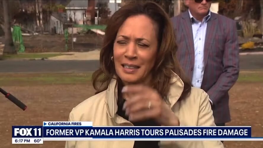 Kamala Harris is asked for her thoughts on the LA fires. Her response is even worse than you were expecting."