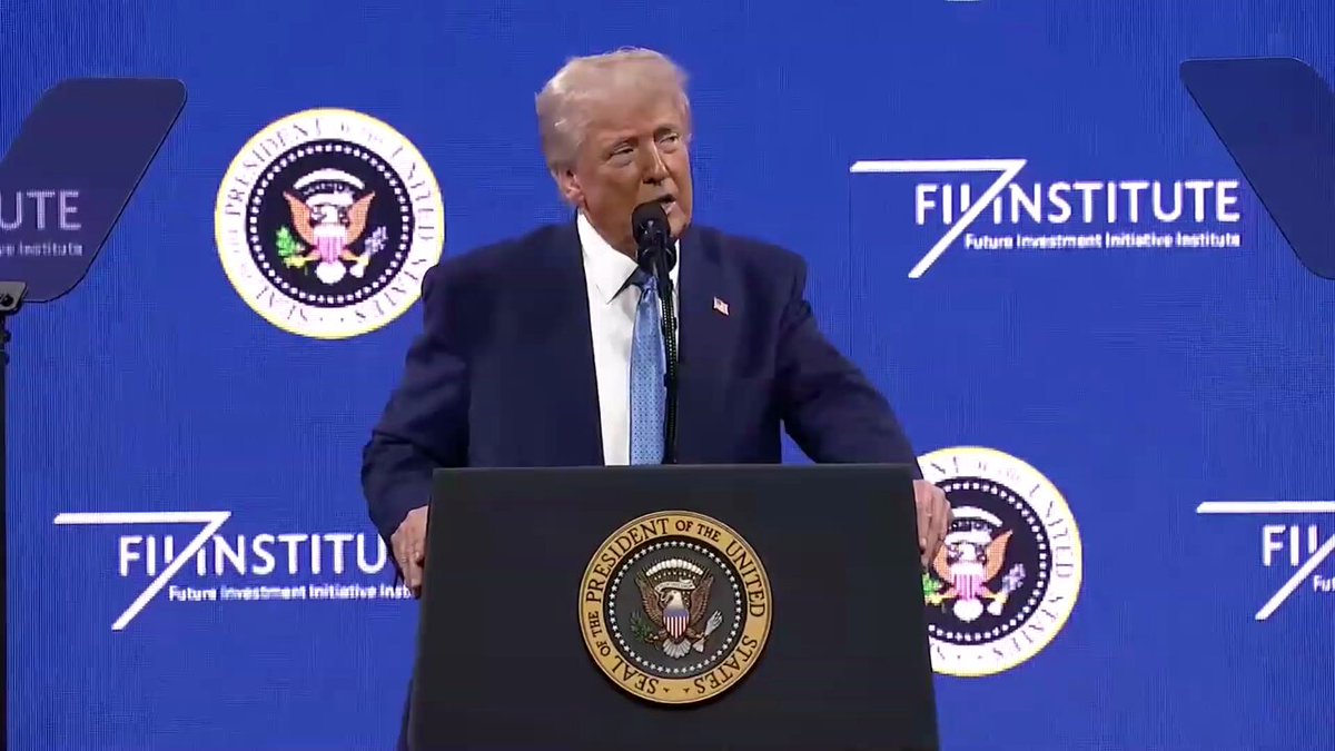 President Donald Trump: “If you want to build the future, there's no better place on Earth than the United States of America — under a certain President named Donald J. Trump.”"