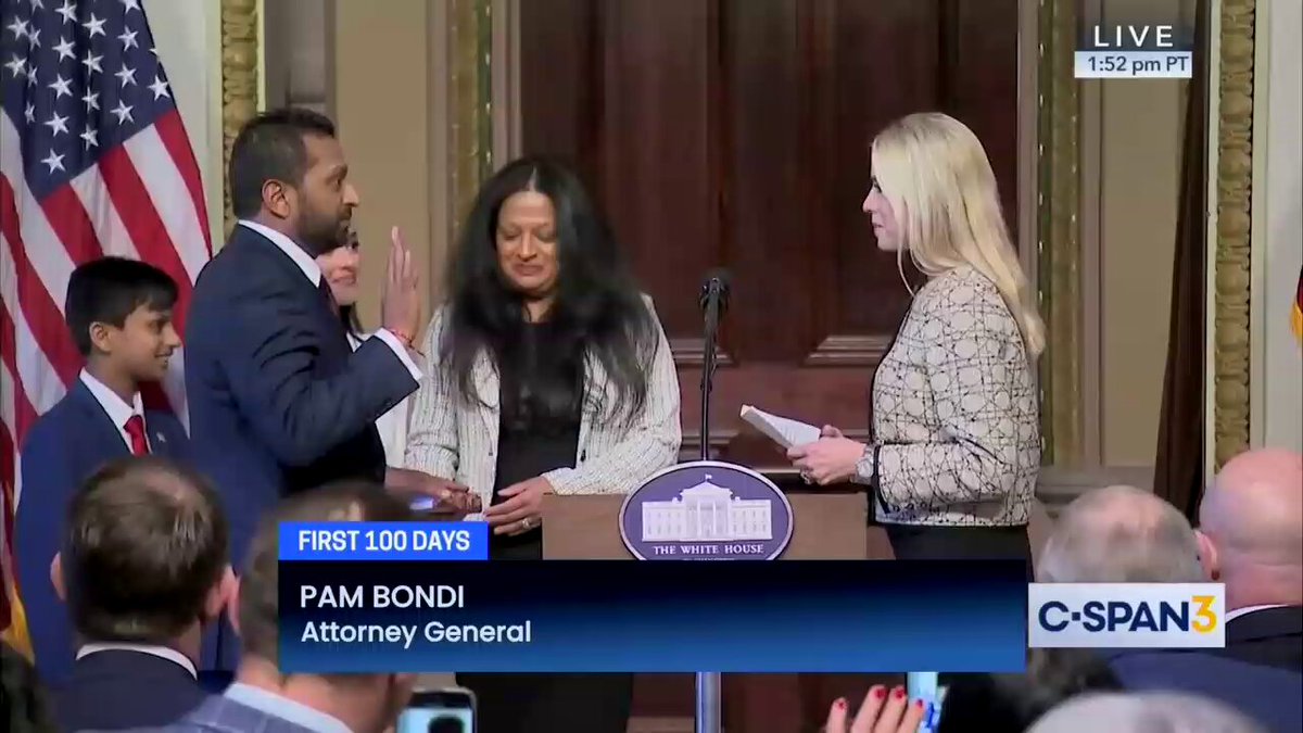 JUST NOW: Kash Patel officially sworn in as FBI Director"