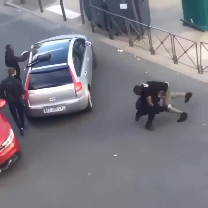 Cop thought it was a wrestling match