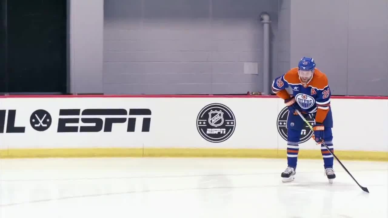Leon Draisaitl leads the NHL in goals for a reason 🔥  The former MVP broke down his shot with @SportBlake!