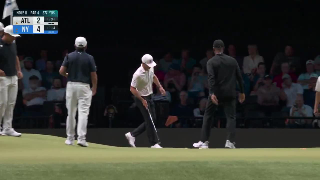 HAMMER TIME 🔨  Billy Horschel is FIRED UP after tying the match with this clutch putt ‼️