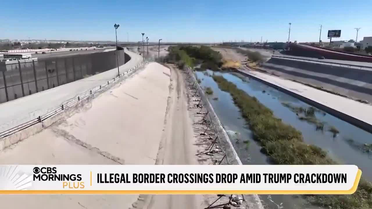 CBS reports the border is “heavily fortified”:  “It’s quiet here at the US/Mexico border, where illegal crossings are down by more than 90% from the same time last year. We have seen...