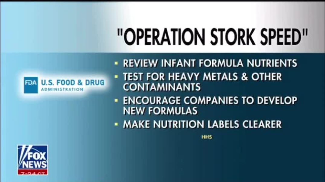 Operation stork speed, Baby Formula
