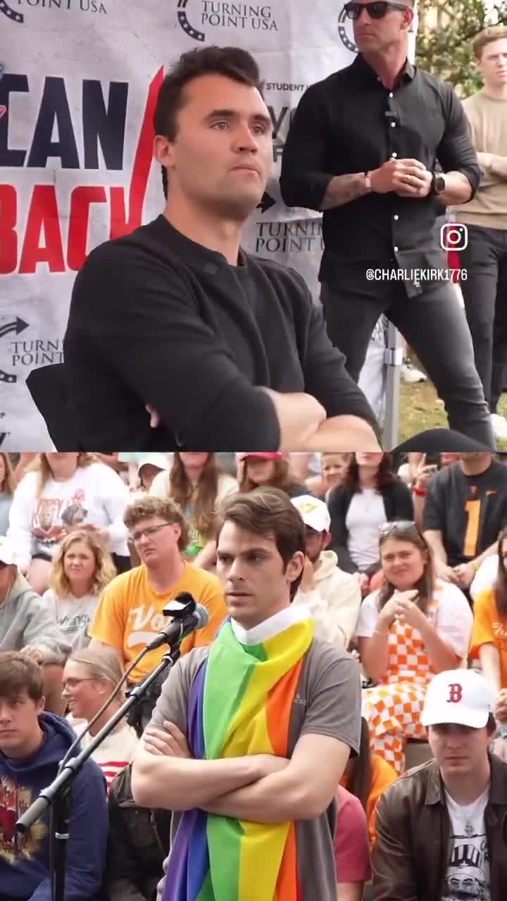 🚨 Charlie Kirk chats with a college student who wants to get rid of all borders 🤣
