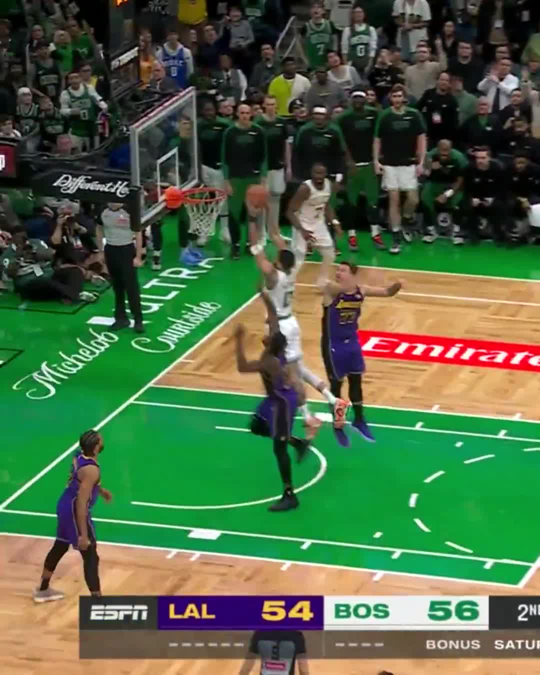 Jayson Tatum ends the first half with authority 😤   Tatum dropped 22 PTS with 4 threes in the half 💪