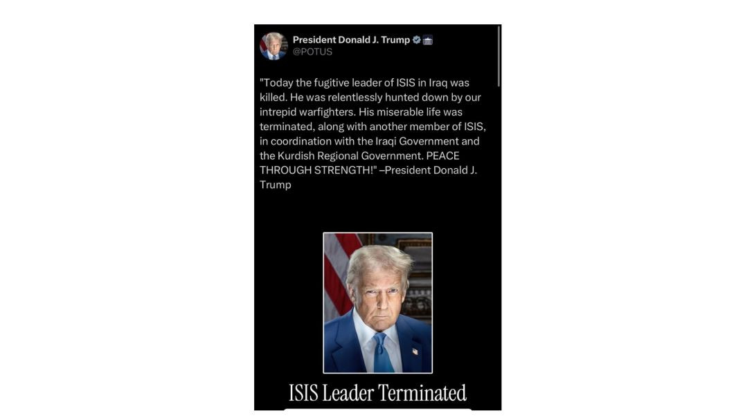 President Trump just took out a leader of ISIS