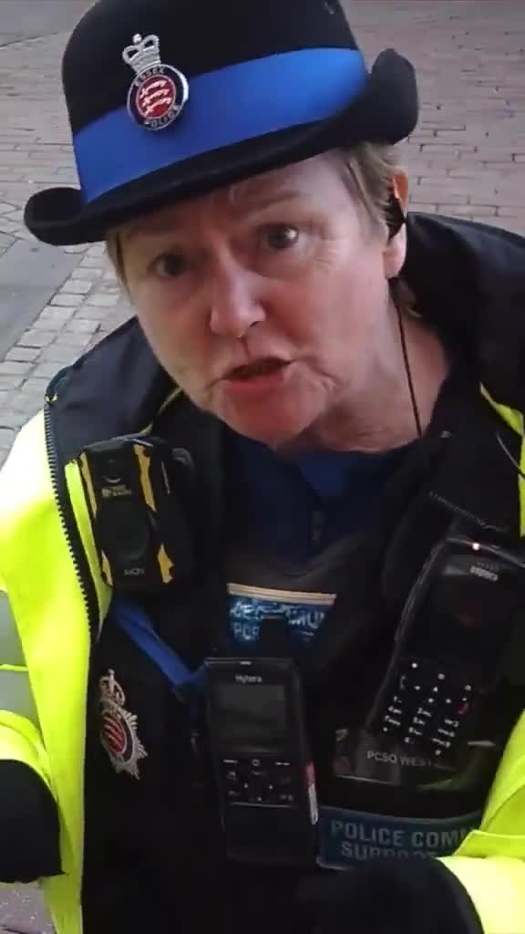 British Police not happy with man in town taking pictures & have CCTV tracking him.