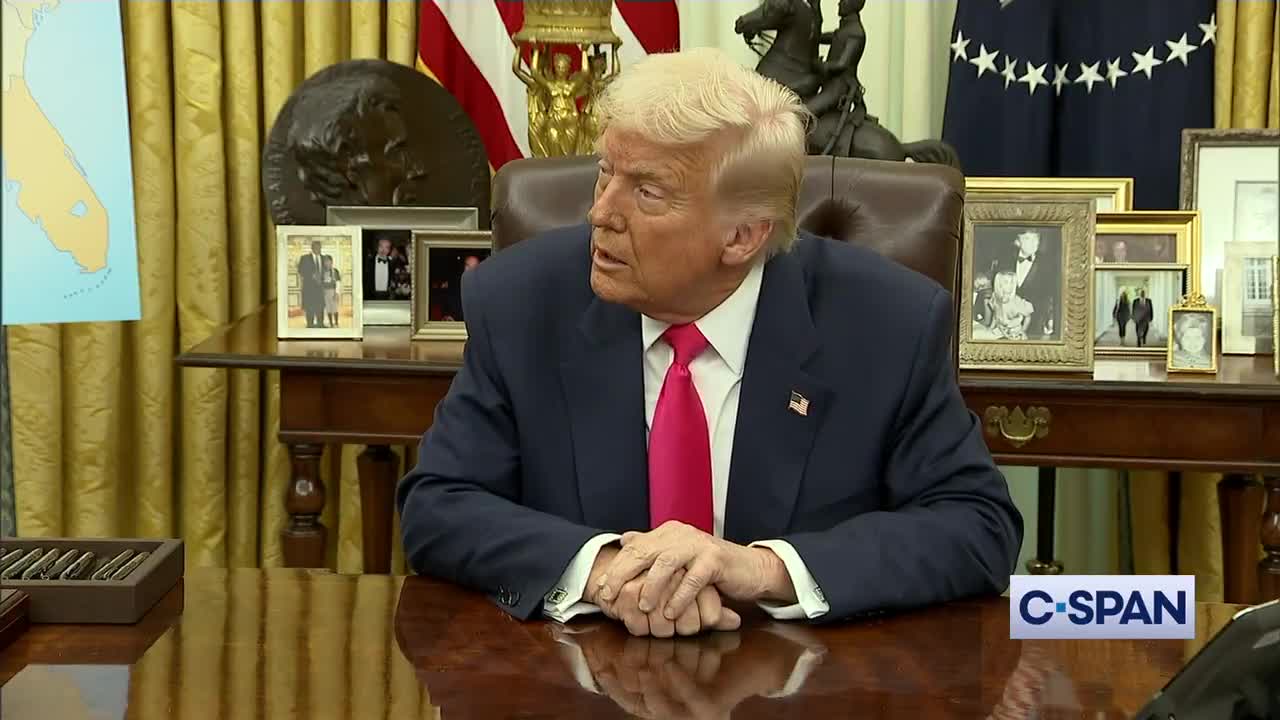 President Donald Trump: “I want the cabinet members to keep good people... We're gonna be watching them. Elon and the group are gonna be watching them. And if they can cut, it's better and...