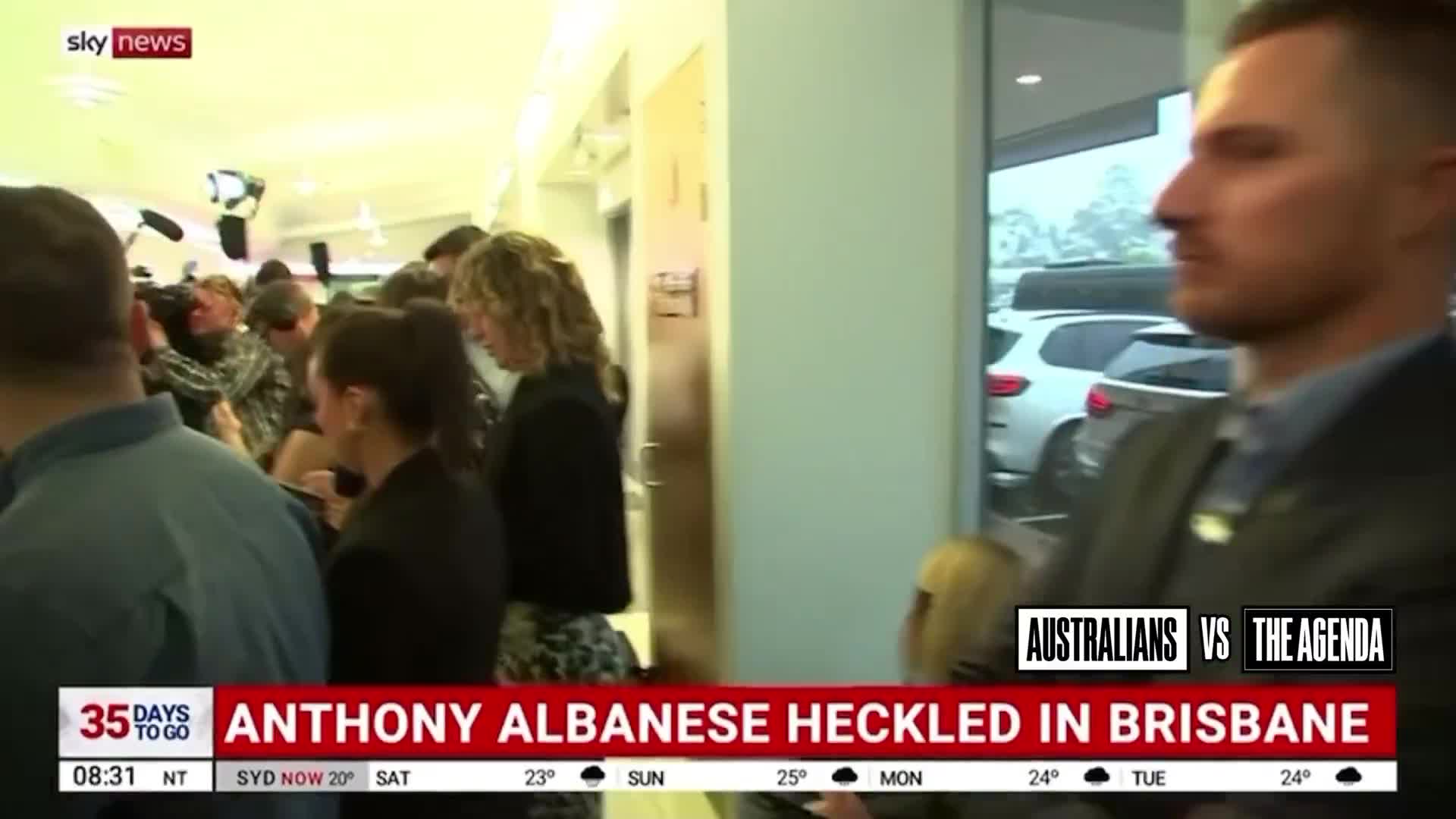 On Day 1 of Prime Minister Anthony Albanese's election campaign, a heckler blasted his immigration policies for pricing young people out of the housing market.