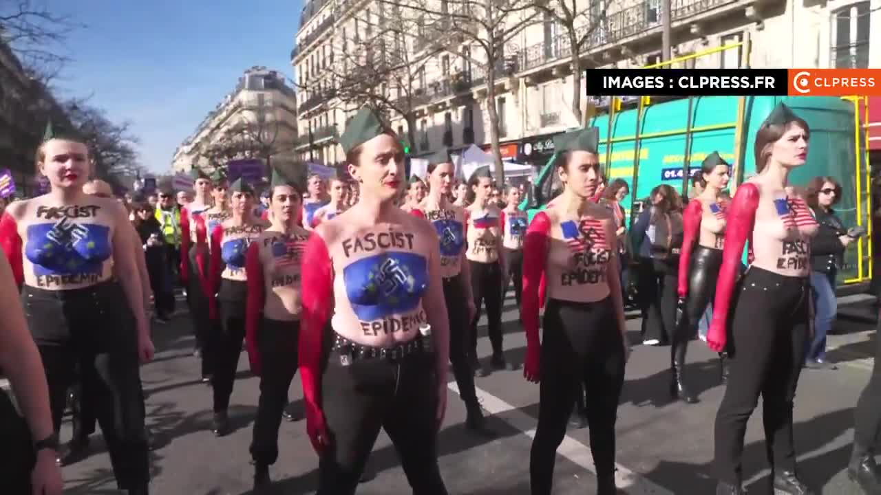 Leftist nutjobs in Paris doing Nazi salutes while screaming ‘Heil Trump’ and ‘Heil Elon Musk.’   These people are beyond deranged 🤦‍♂️