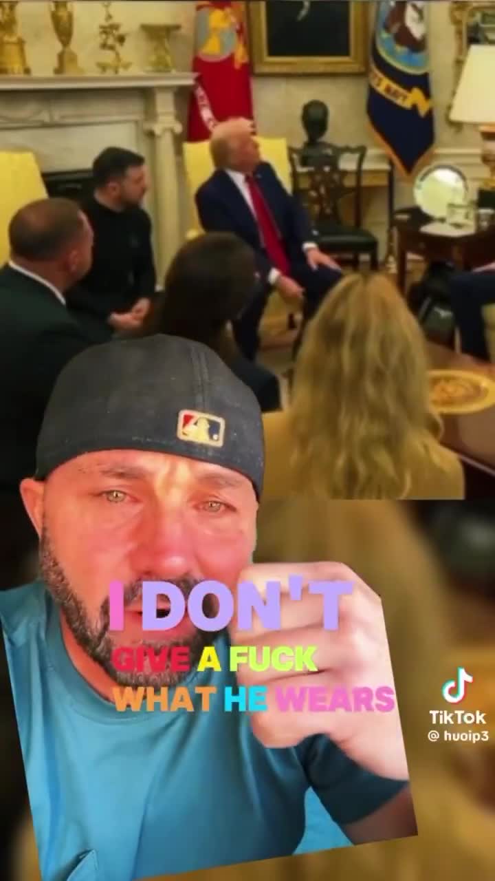 Grown man cries actual tears because Zelensky was kicked out of the White House.  “I just want to be next to Zelensky right now”
