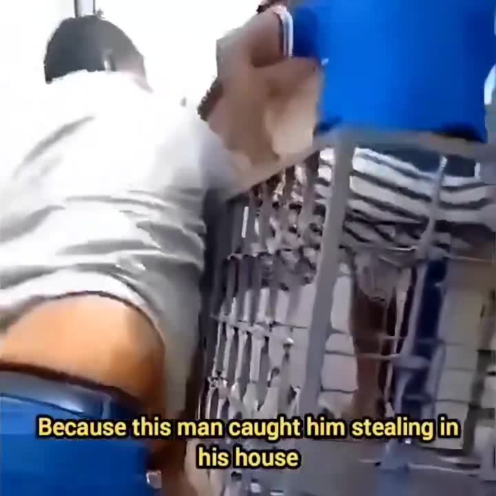 Homeowner serves up a plethora of knuckle sandwiches for a very hungry burglar.