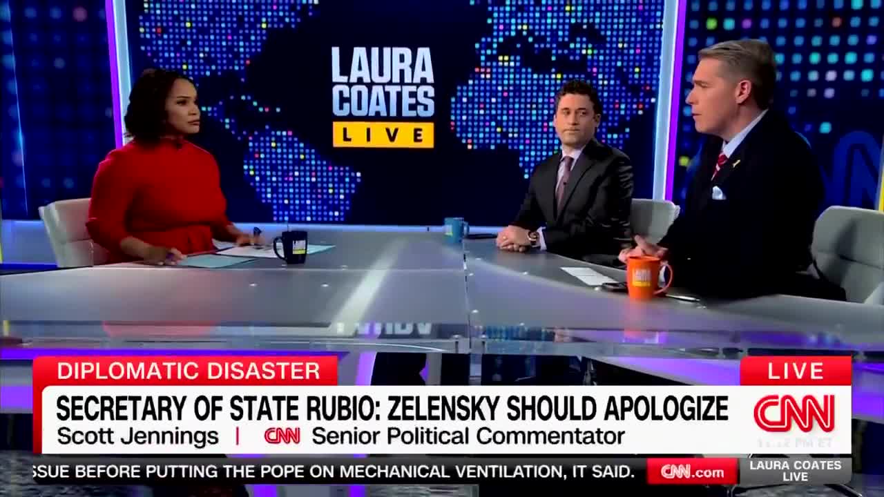 🇺🇸CNN JENNINGS: ZELENSKY SCREWED UP  “All Zelensky had to do today was put on a tie, show up, smile, say thank you, sign the papers. That's it… and he couldn't do that.”  Rogin: ...