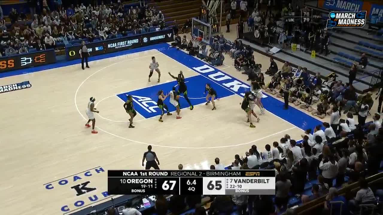 WE'VE GOT BONUS BASKETBALL IN DURHAM 👀   Vanderbilt ties things up with Oregon to send it to OT 🔥   📺 : ESPNNEWS