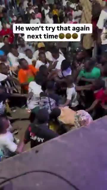 Rapper jumps into crowd and finds out