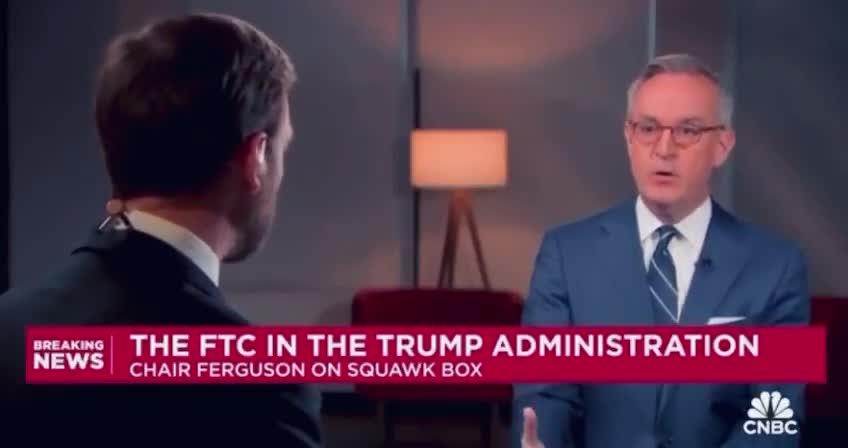 🚨🇺🇸 FTC CHAIR: WE’RE GETTING OUT OF THE WAY OF BUSINESS  “The FTC’s job is not to regulate, but to stop fraud, monopolization, and collusion.   If a deal is legal, we’ll let...