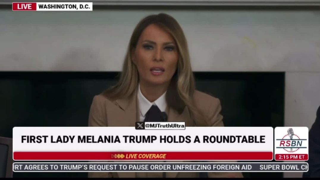 First Lady Melania participates in a Roundtable in support of the “Take it Down” Act