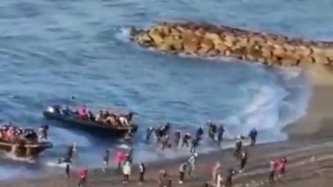 Hundreds of military-aged men arrive on the shores of Spain and Italy every day.  These are not refugees, they are invaders!