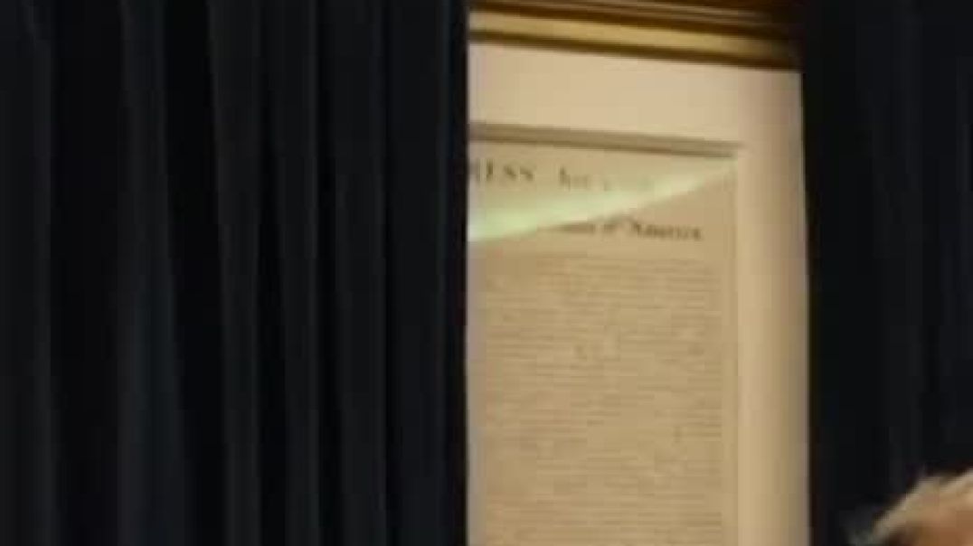 Trump released the Declaration of Independence, it’s hanging up in the Oval Office