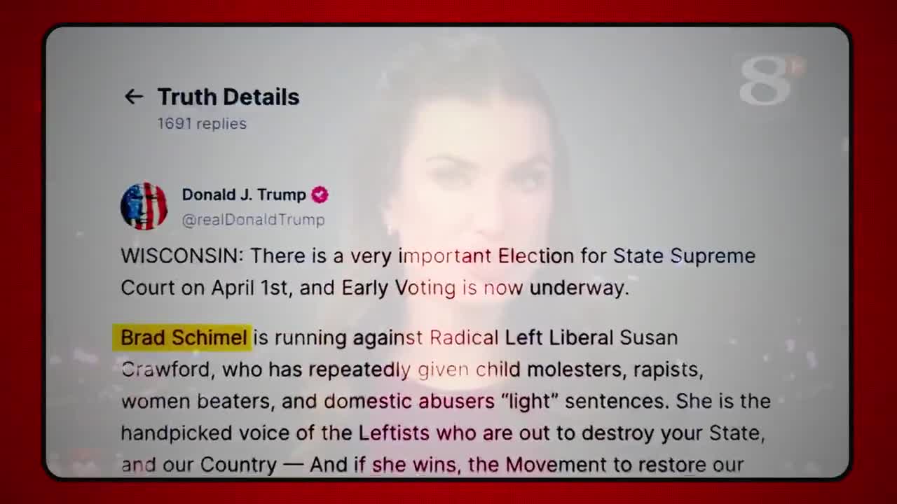 Wisconsin, get out and Vote for Trump-endorsed Brad Schimel in the State Supreme Court race
