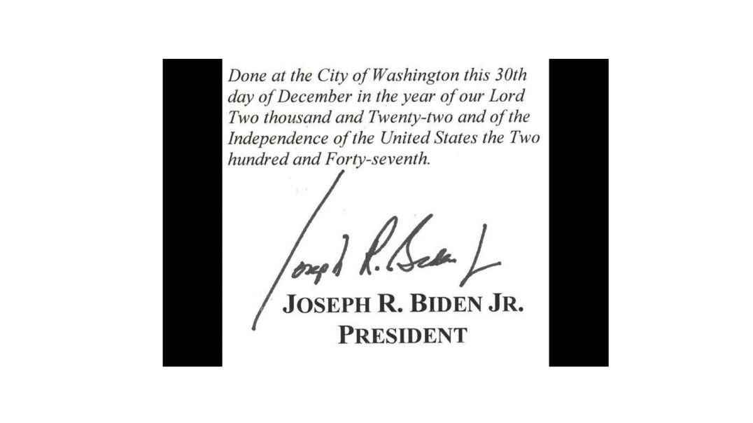 So apparently Joe Biden was on vacation in the US Virgin Islands on 12/30/2022 when he “signed” six pardons for criminals.