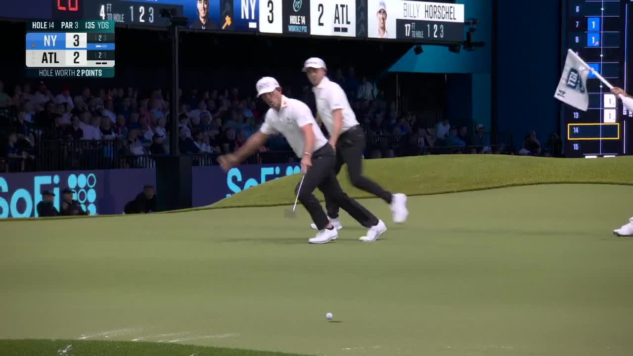 BILLY HORSCHEL CLUTCH ‼️   Horschel gives Atlanta the lead with one hole to play in the TGL Finals 🔥