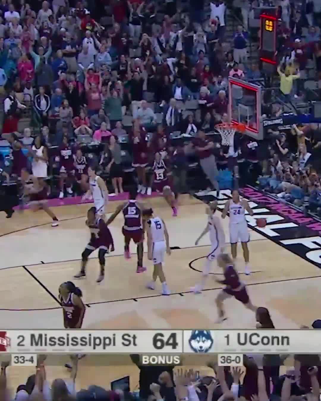 Eight years ago today, Mississippi State pulled off one of the most remarkable wins in history and ended UConn's 111-game winning streak‼️