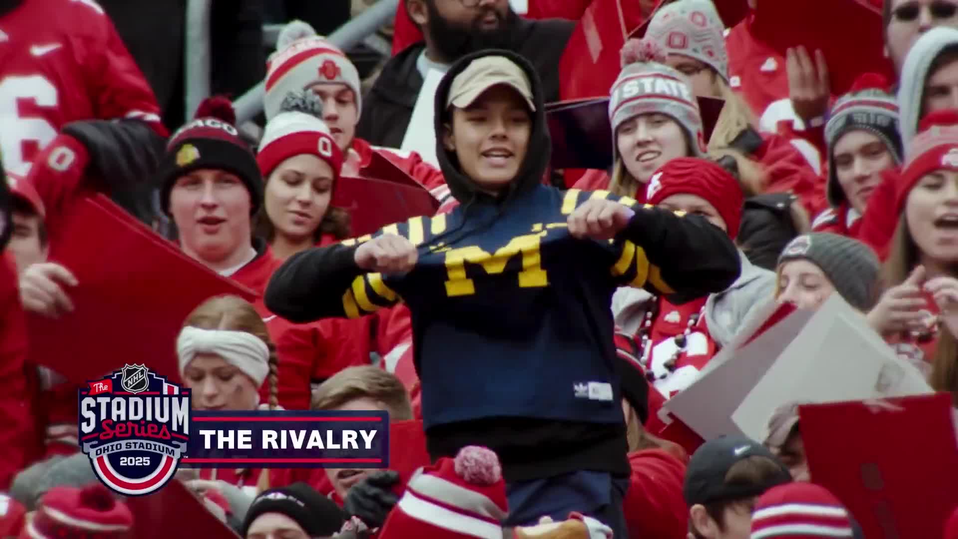 The Michigan-Ohio rivalry is alive and well in this year's Stadium Series 😆  📺: ESPN/ESPN+/Disney+
