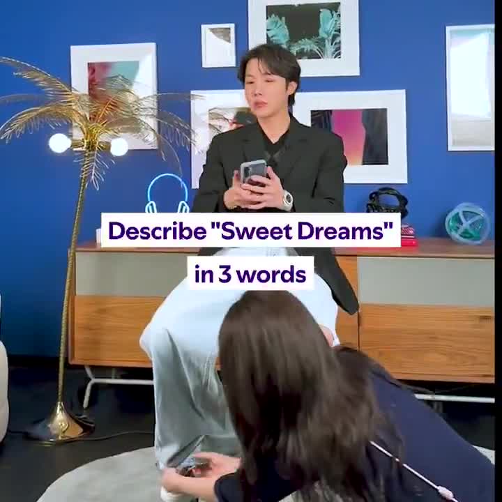 Us: Describe “Sweet Dreams” in 3 words. j-hope: Sweet, cute… and a little sexy.  #jhope #제이홉 #jhope_SweetDreams