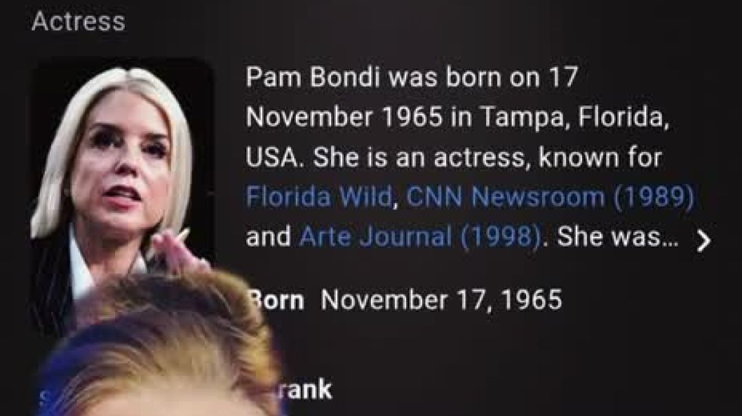 Pam Bondi is an actor - I’m with Shipwreck where’s the list? Where is justice for the children? When will we see arrests?