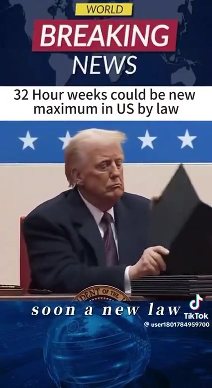 Well this would be nice. They are cutting the school days at some of the schools in our area to 4 days a week so maybe the work week will follow suit .