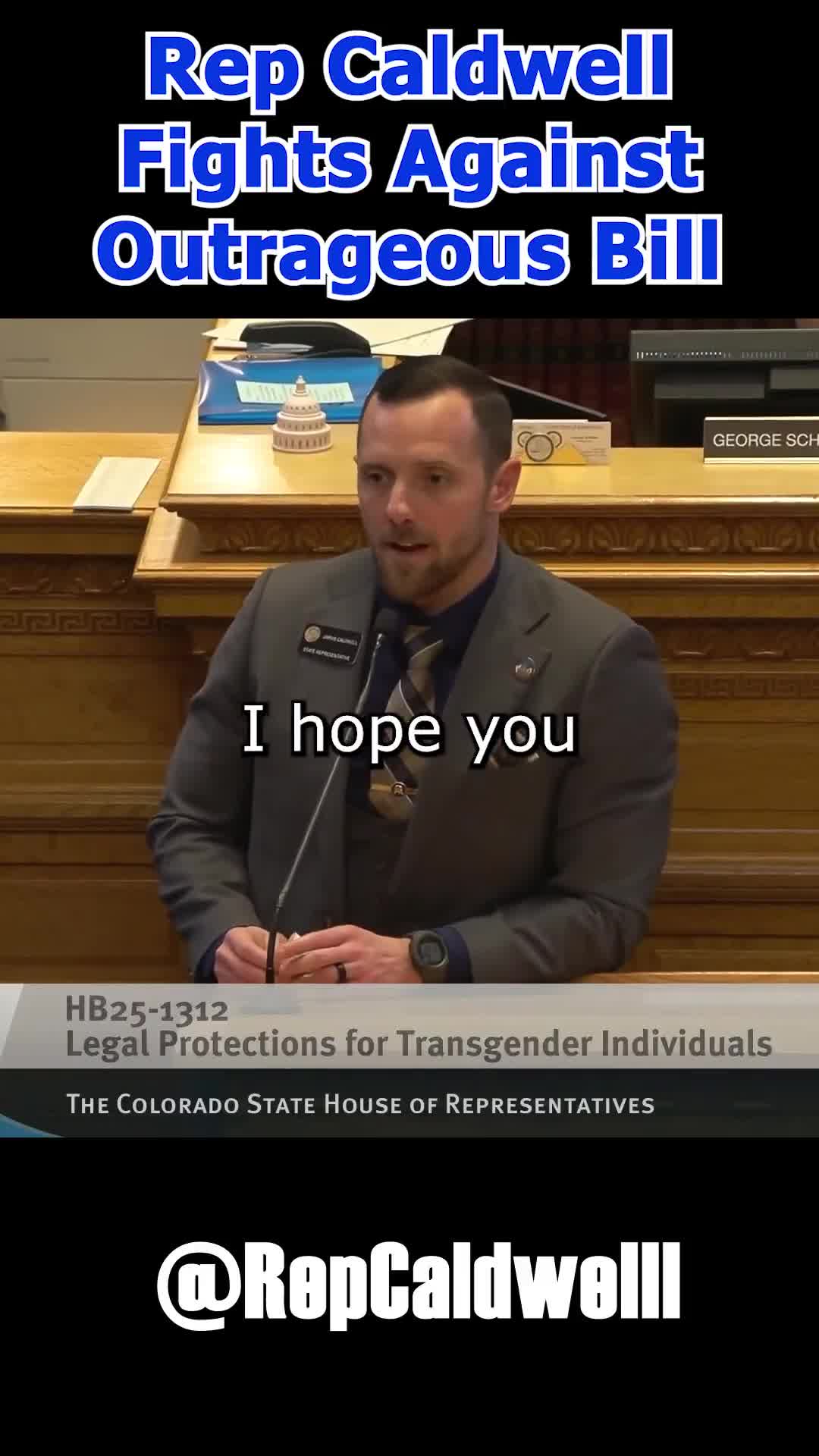 Colorado State Rep Jarvis Caldwell SLAMS the Democrats’ proposed insane bill HB25-1312 which would classify “misgendering” or “deadnaming” your own child as child abuse and can pot...