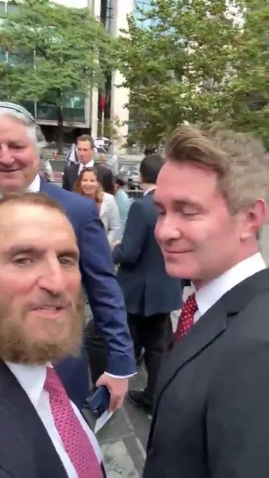 Douglas Murray with Rabbi Schmuley.