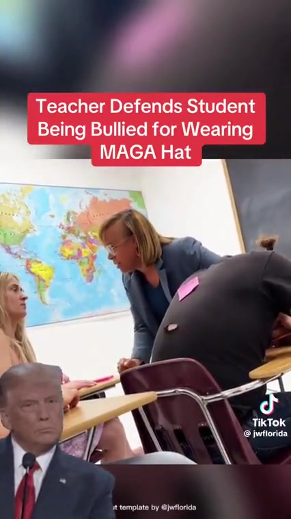 TEACHER DEFENDS STUDENT BEING BULLIED FOR WEARING MAGA HAT