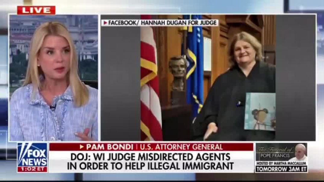 Pam Bondi talking about another judge arrested
