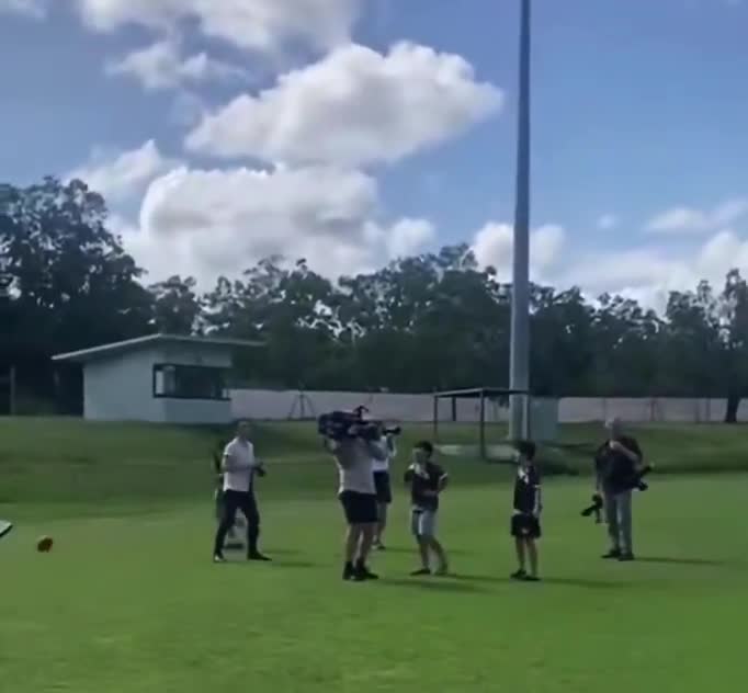 Opposition Leader Peter Dutton injures TV cameraman with wayward kick at election event in Darwin.   He can’t interact with Australians.
