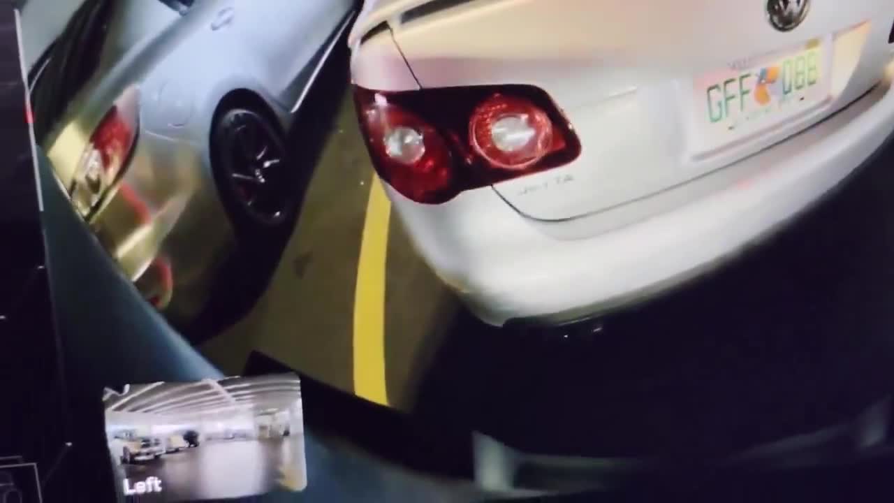 Unhinged man in Miami, Florida falsely claims that Tesla driver \
