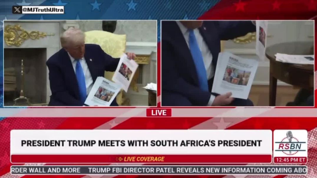 Trump literally brought receipts showing the tragic countless deaths of white farmers in South Africa