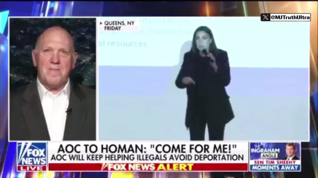 AOC says “come get me” Tom Homan, for educating illegal aliens of their Constitutional Rights