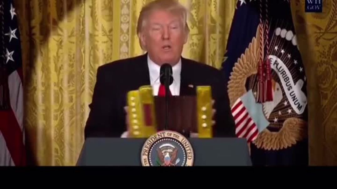 Trump plays a concertina