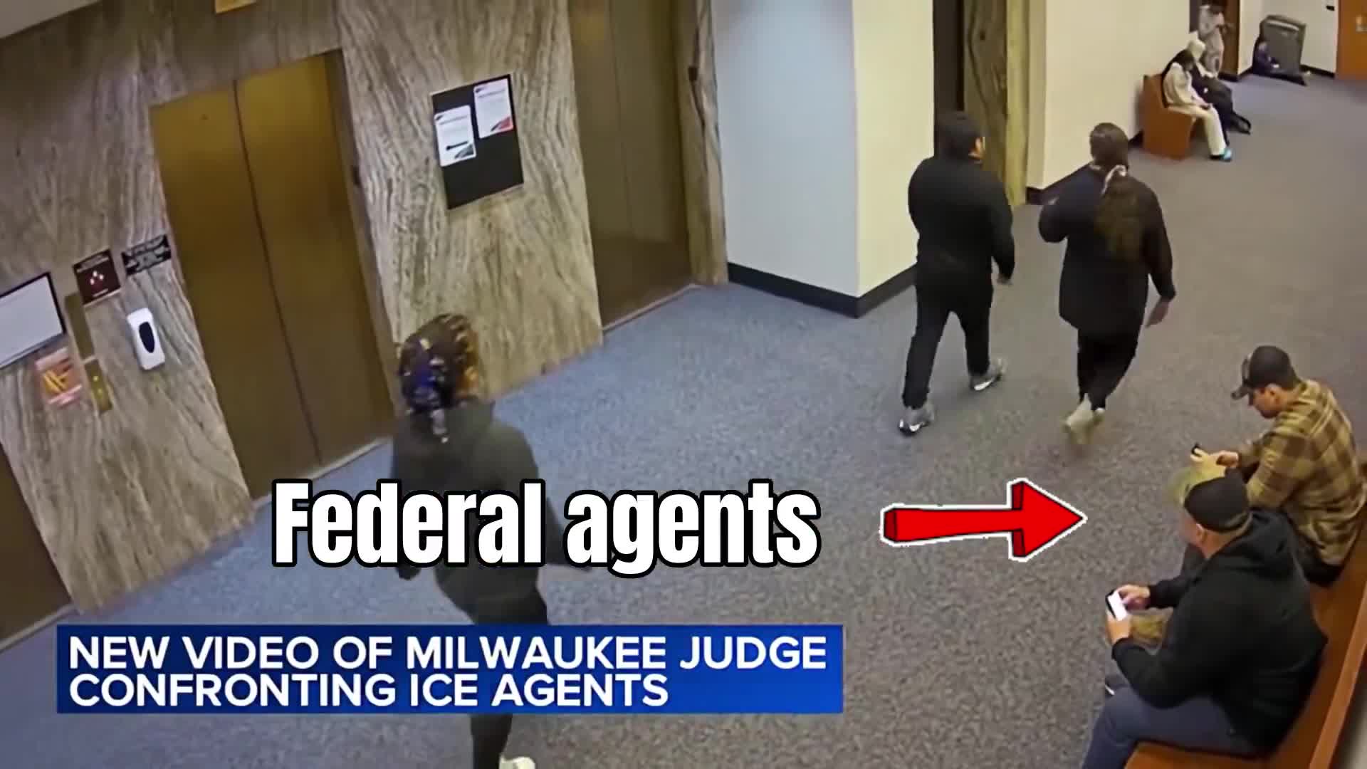 NEW FOOTAGE: Activist Judge Hannah Dugan is seen distracting ICE agents in an attempt to assist illegal alien Eduardo Flores-Ruiz evade detection and sneak out of the courthouse.