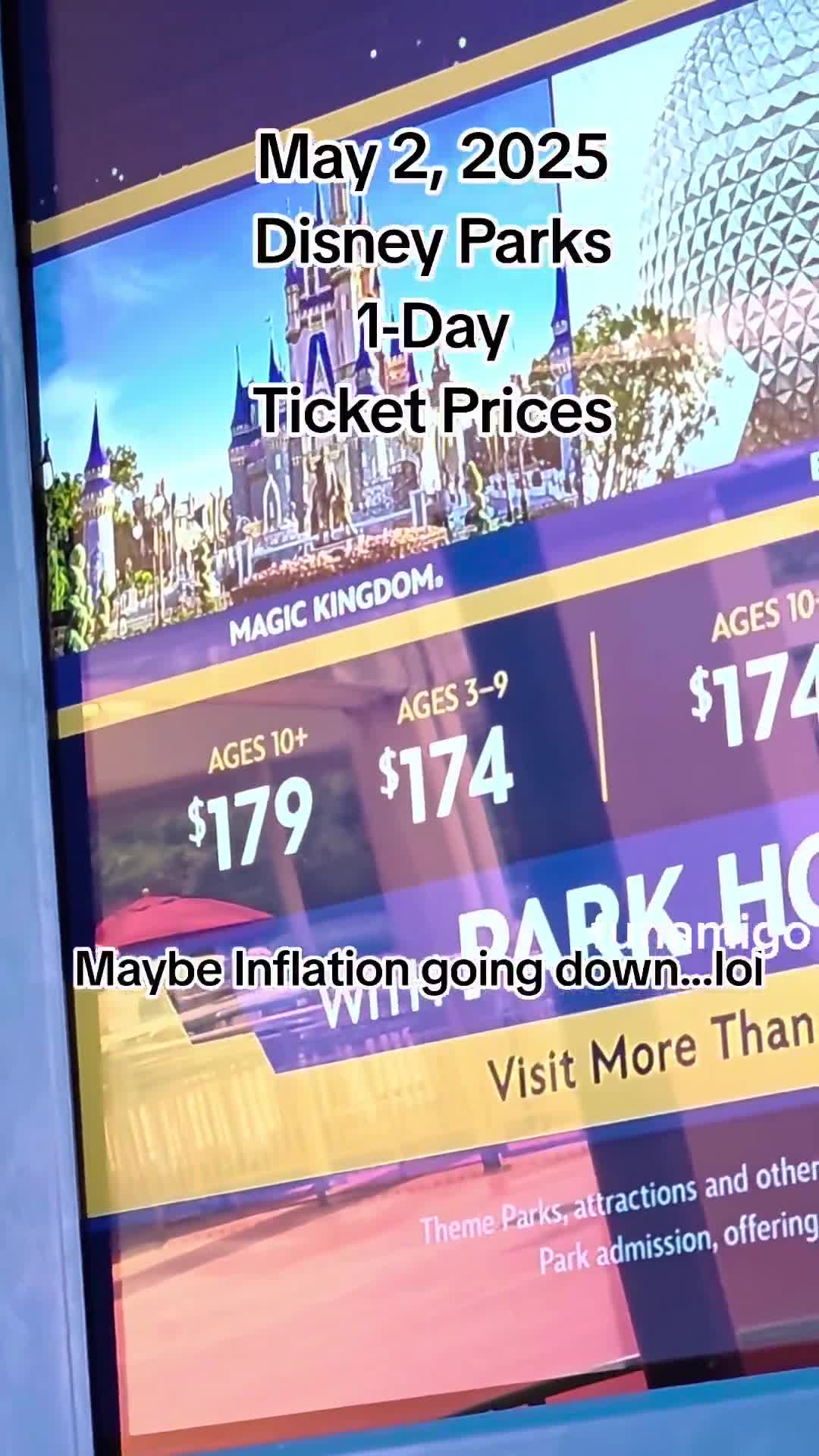 $700 for a Family of 4 at Disney Land Florida for a Day is crazy prices.   That’s a $1,000 day out.
