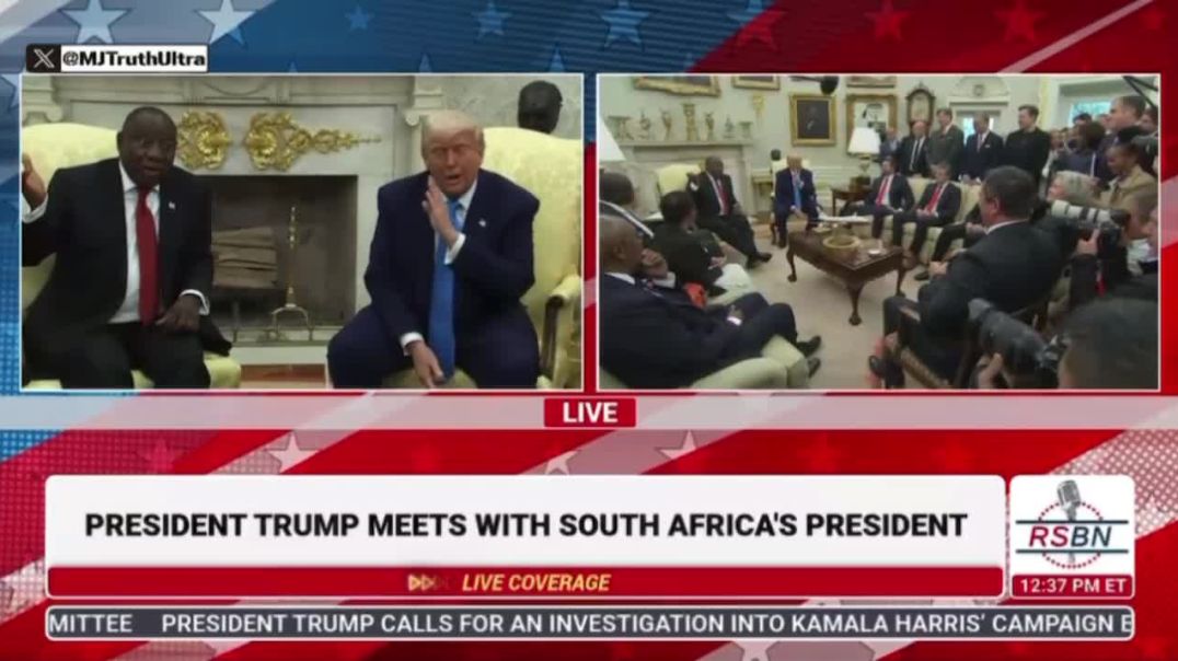 HOLEEE SHIT… this was amazing 💥💥💣💣  The South African President tried to say white Genocide was not taking place… and President Trump made his ass watch in shame and humiliation a compilation of Offic