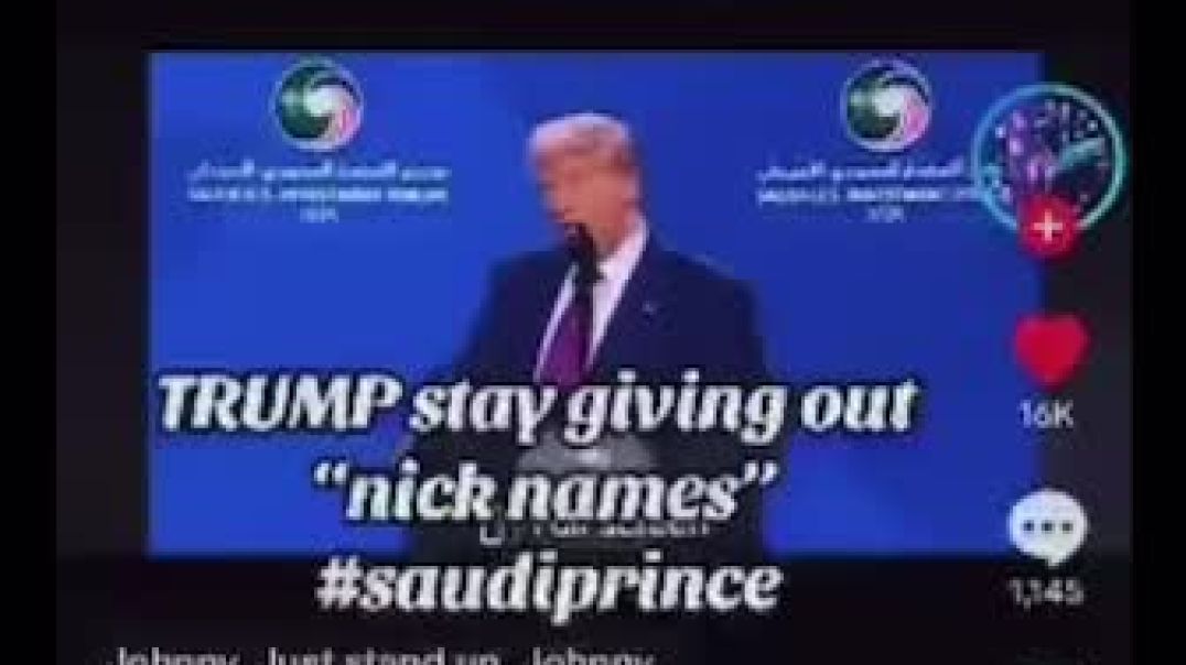 TRUMP NICKNAMES MBS “JOHNNY” WHO DOES THAT?